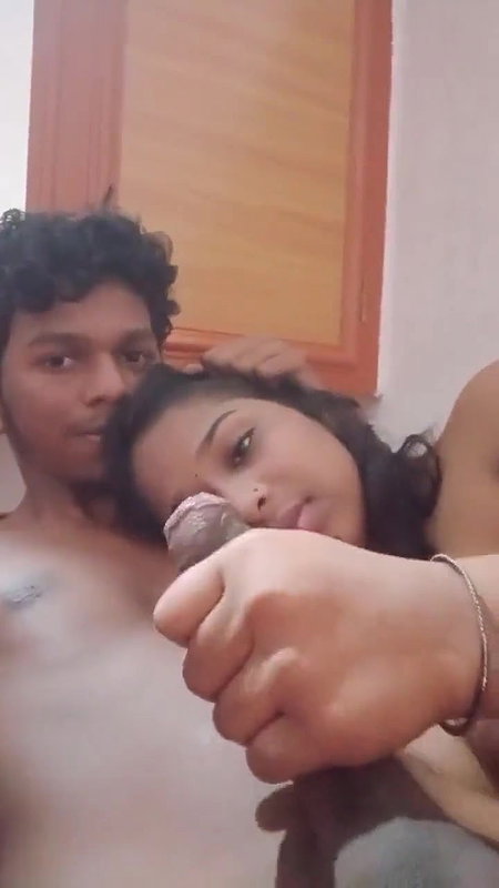 Gf shy to hold big cock of lover