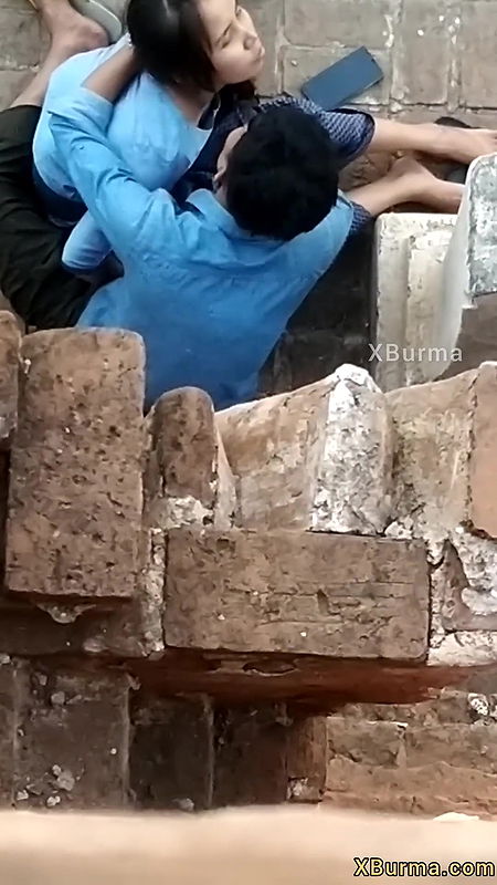 Burma collage lover fun caught