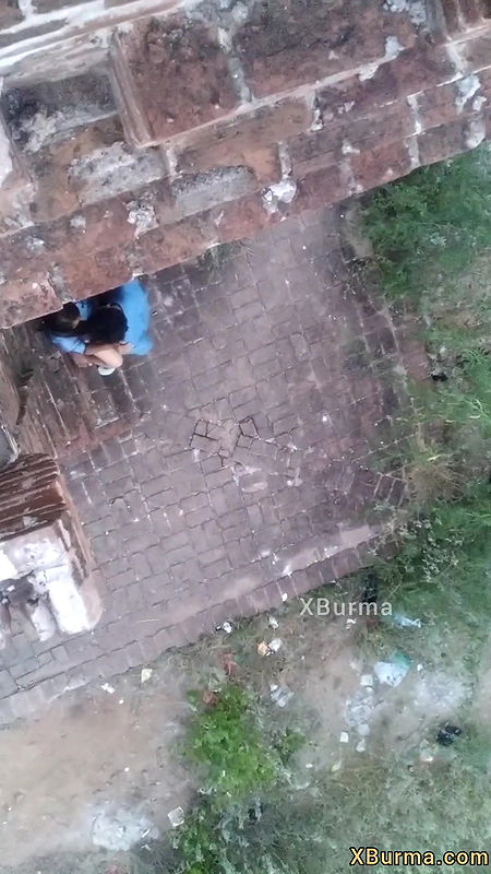 Burma collage lover fun caught