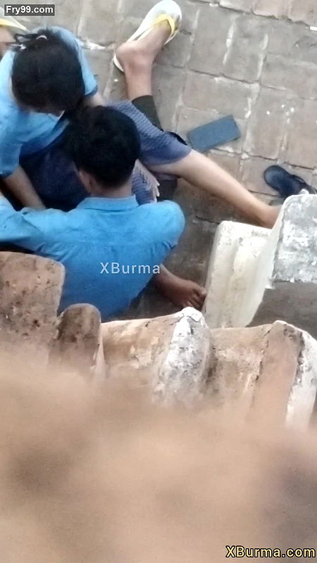 Burma collage lover fun caught