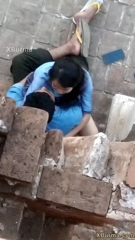 Burma collage lover fun caught