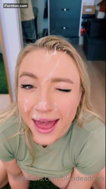 BlondeAdobo Nude Blowjob Facial Selfie Video Leaked