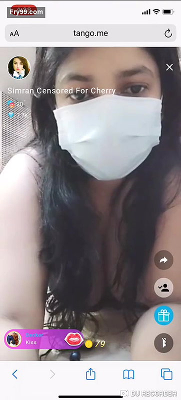 Simran censored for Chrerry NUde Show