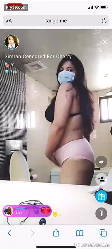 Simran censored for Chrerry NUde Show