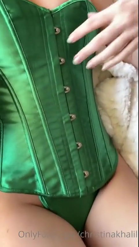 Christina Khalil Nude Green Corset Video Leaked – OnlyFans