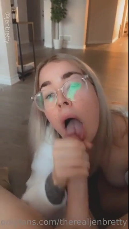 Jen Brett TheRealJenBretty Nude Sloppy Blowjob Video Leaked