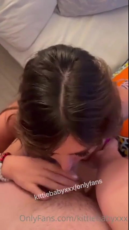 KittieBabyXXX Brunette Blowjob Facial PPV Video Leaked