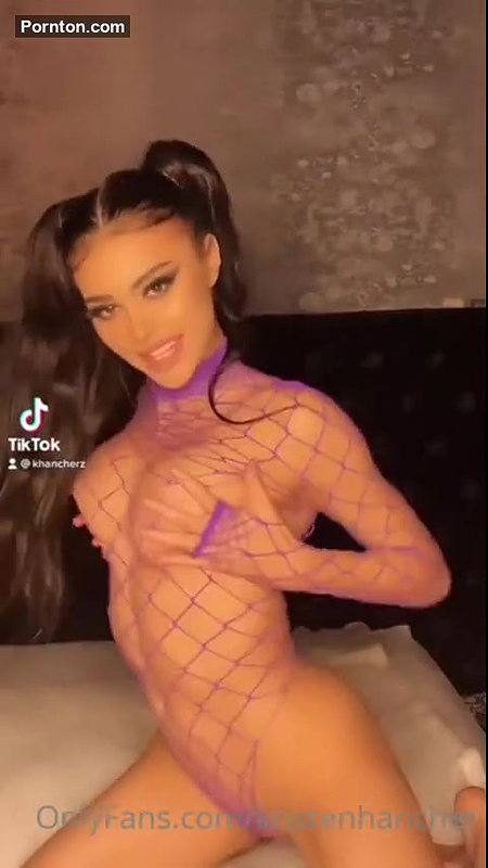 Kristen Hancher See Through Fishnet Lingerie Video Leaked – OnlyFans