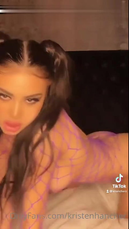 Kristen Hancher See Through Fishnet Lingerie Video Leaked – OnlyFans