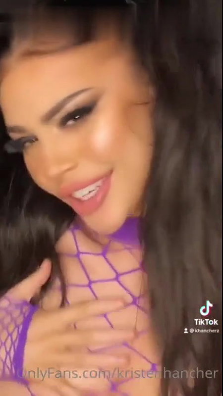 Kristen Hancher See Through Fishnet Lingerie Video Leaked – OnlyFans