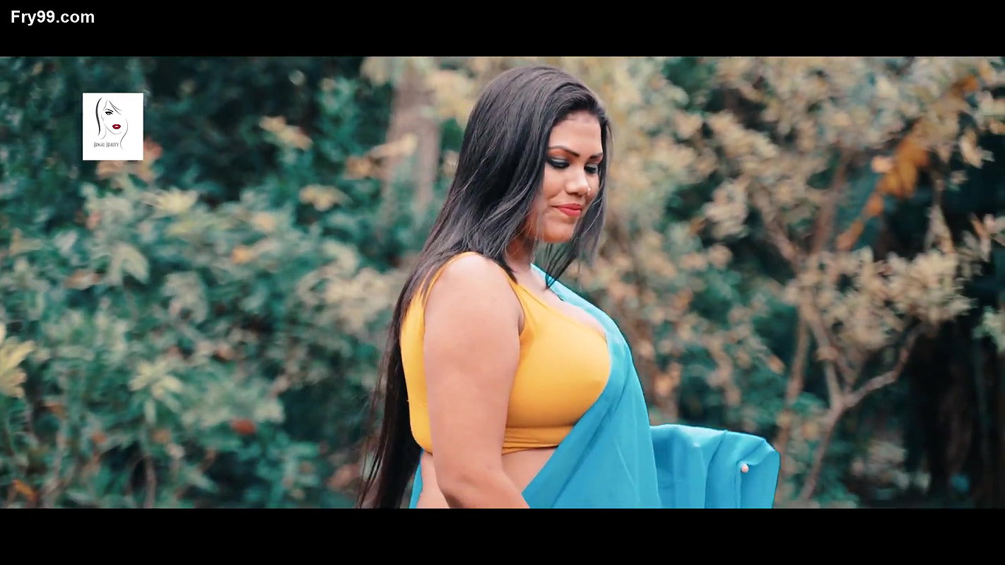 Bengal Beauty Barsha Teasing in Sky Blue Saree