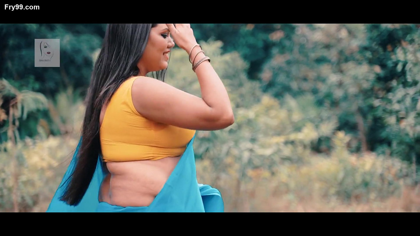 Bengal Beauty Barsha Teasing in Sky Blue Saree