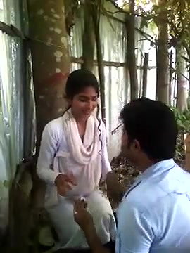 College lover outdoor