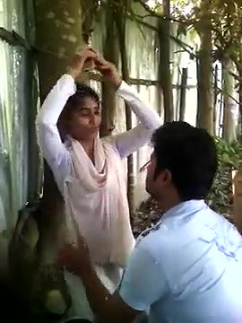 College lover outdoor