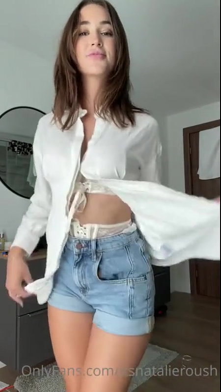 Natalie Roush White Lingerie Striptease Onlyfans Video Leaked