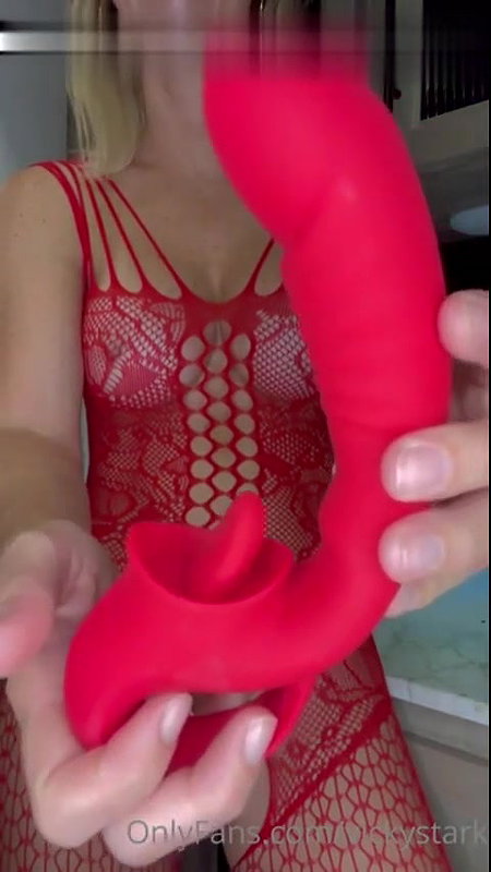 Vicky Stark Red Lingerie Vibrator Play PPV Video Leaked