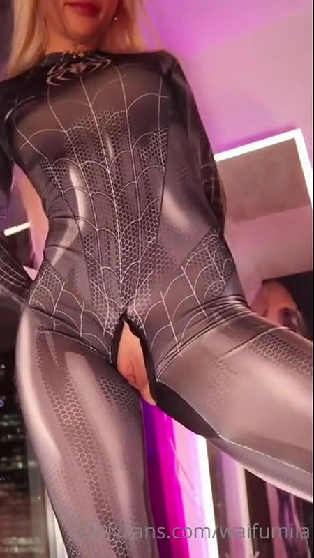 WaifuMiia Black Spider Girl Anal Dildo Fuck Video Leaked
