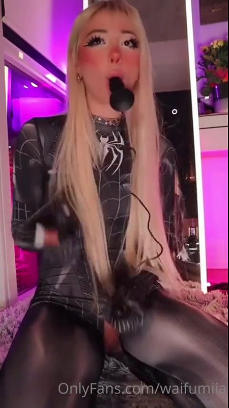 WaifuMiia Black Spider Girl Anal Dildo Fuck Video Leaked