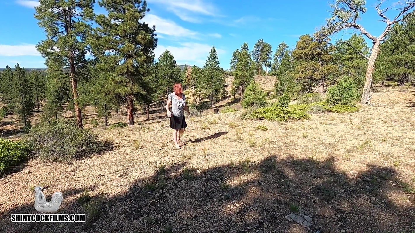 Masturbating outside in nature