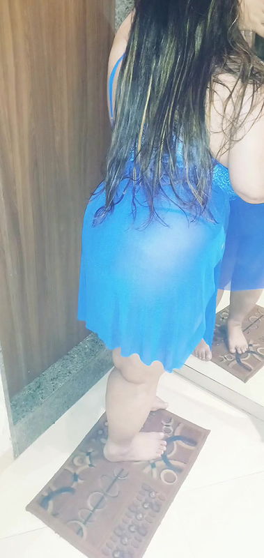 Slide clips of India Bbw Chubby Bhabhi in Blue Lingerie showing boobs big