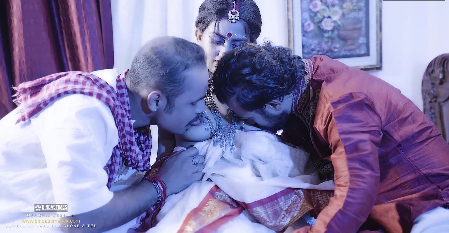 Husband Shares His Cute 18 years Old Newly Married Wife with His Friend At Wedding night – Threesome Fuck