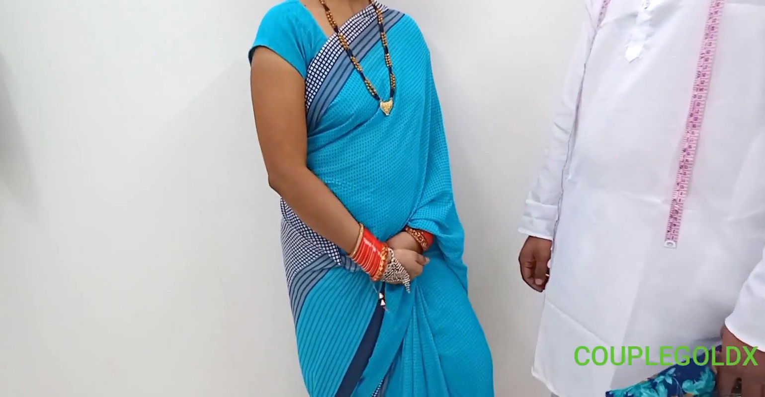 Helping Indian girl to stick her bloose