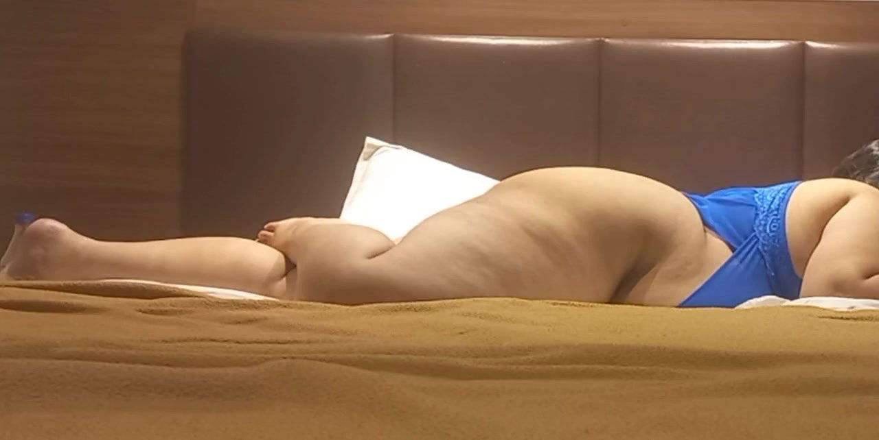 BBw In Blue Lingerie Playing Out Showing Her Huge Ass and Boobs Indian Chubby Bhabhi IN Blue Lingerie