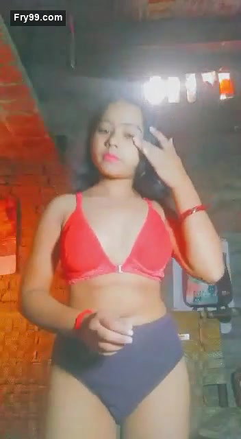 Village wife open her dress