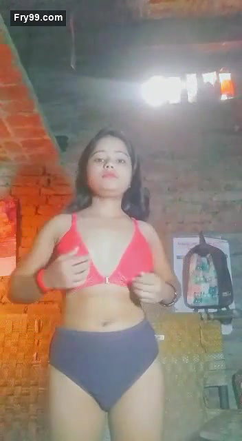 Village wife open her dress