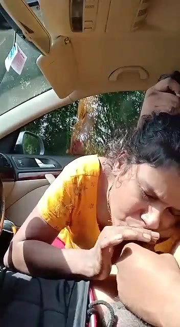 Blowjob inside car