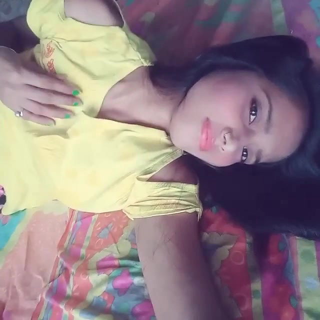 Village young girl teasing selfshot