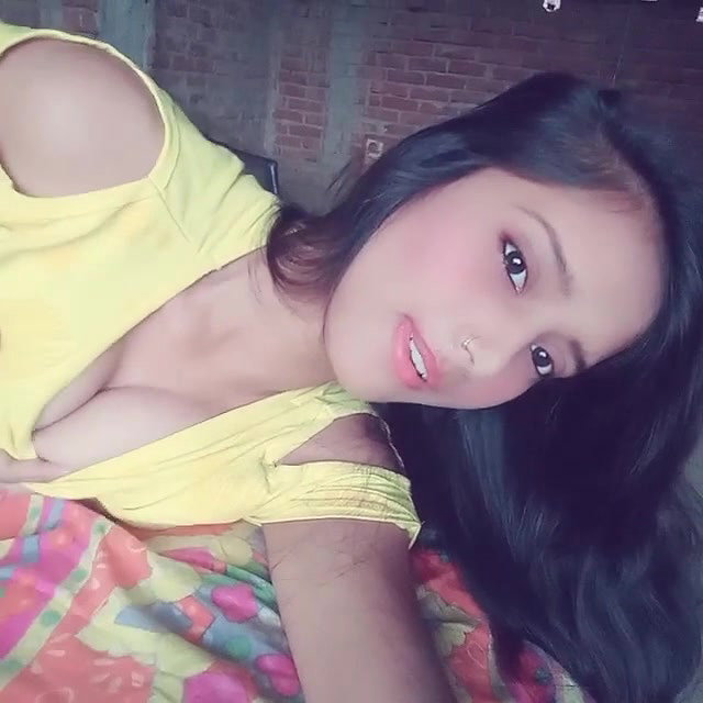 Village young girl teasing selfshot