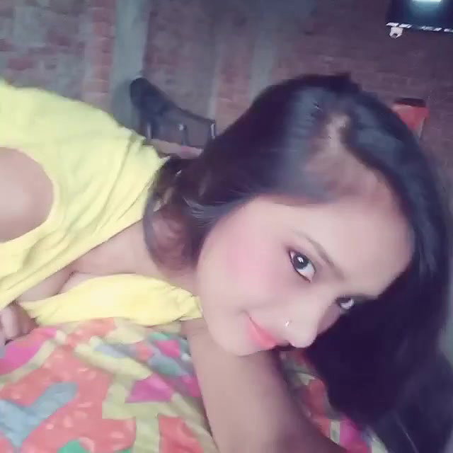 Village young girl teasing selfshot
