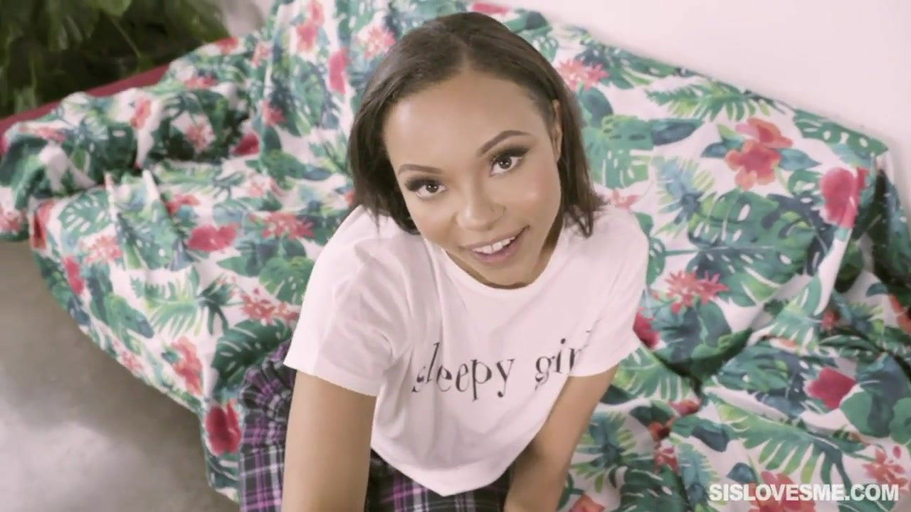 Awesome brunette Adriana Maya opens her little wet hole for a big dick