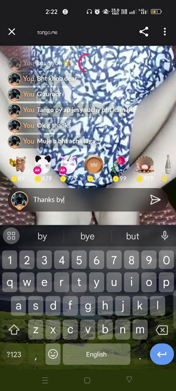 Doll showing her nude body and fingering on tango live 121