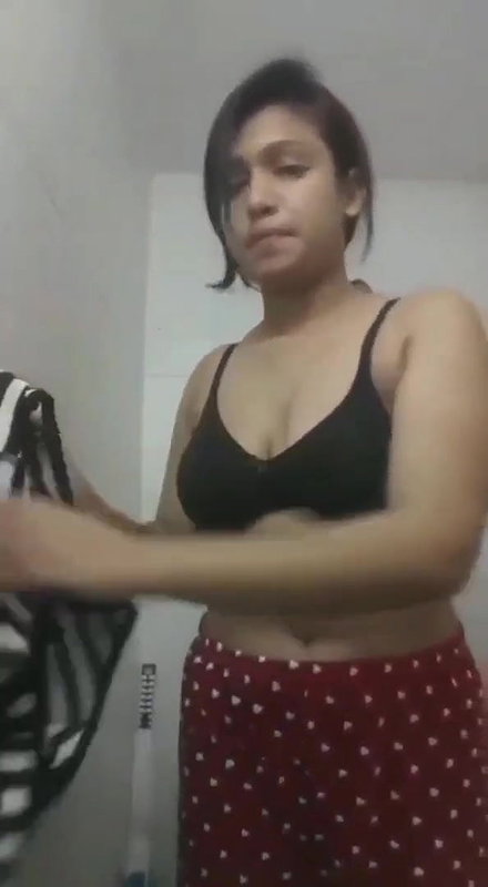 Very horny young girl in bathroom