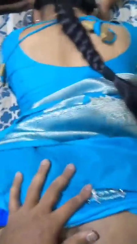 Bhabhi in Blue Saree Doggy Fuck