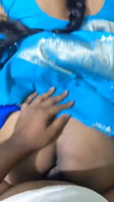 Bhabhi in Blue Saree Doggy Fuck
