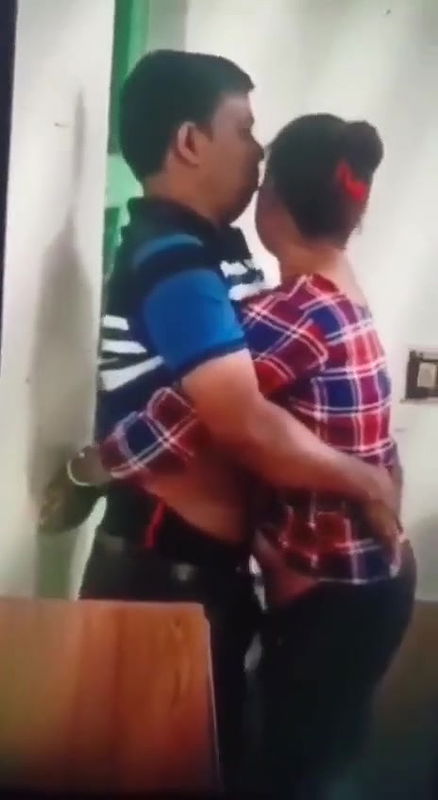 Couple fucking in standing