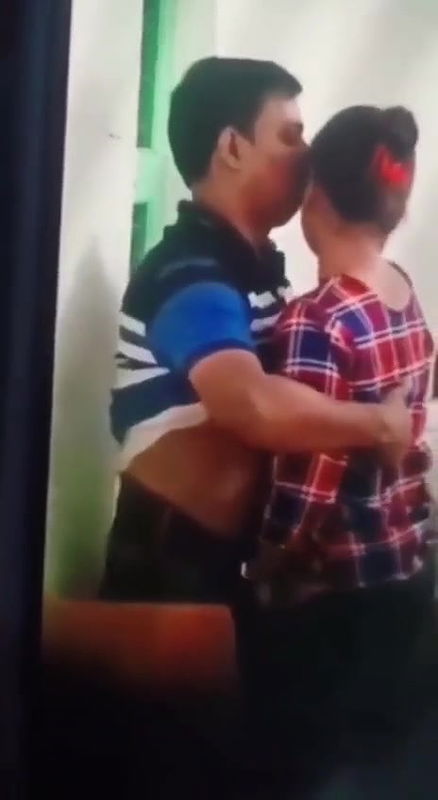 Couple fucking in standing