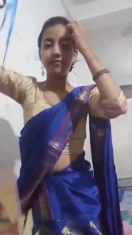 Beautiful girl stripping sari