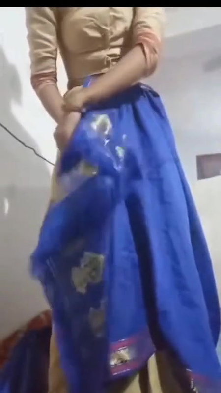 Beautiful girl stripping sari