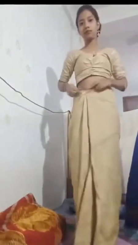 Beautiful girl stripping sari