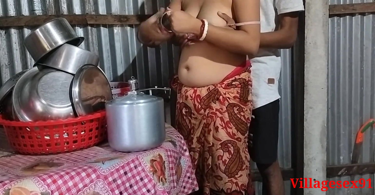 Village kitchen room sex in step mother