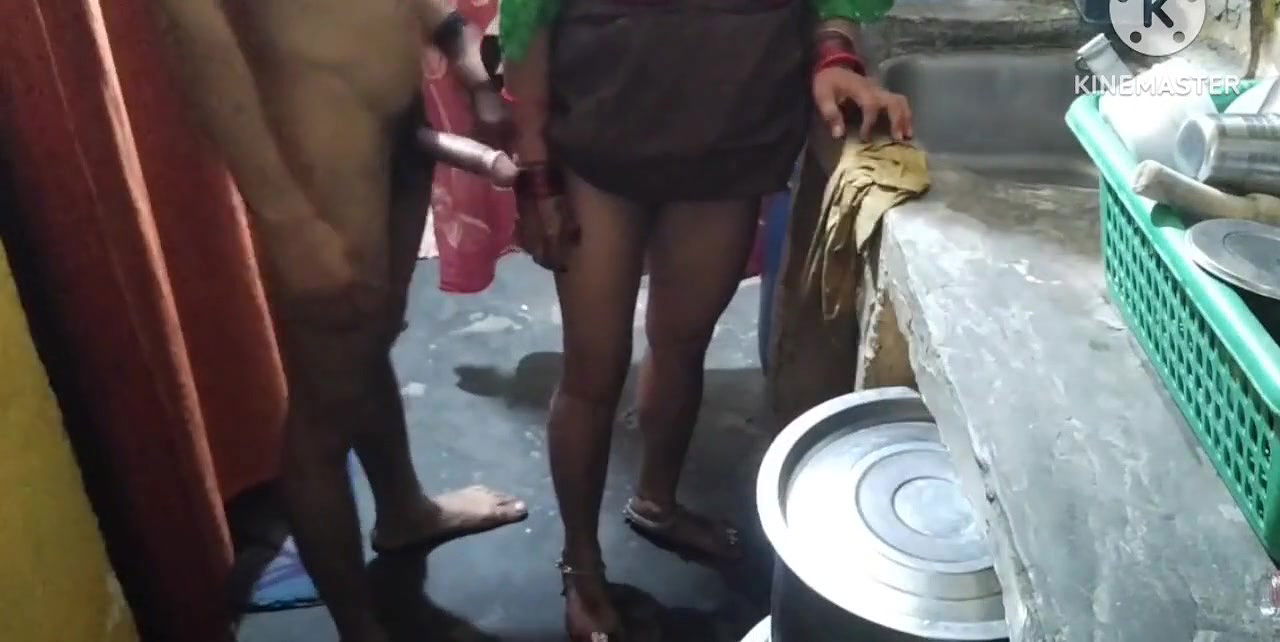 Very Cute Sexy Indian Housewife Has Kitchen Sex