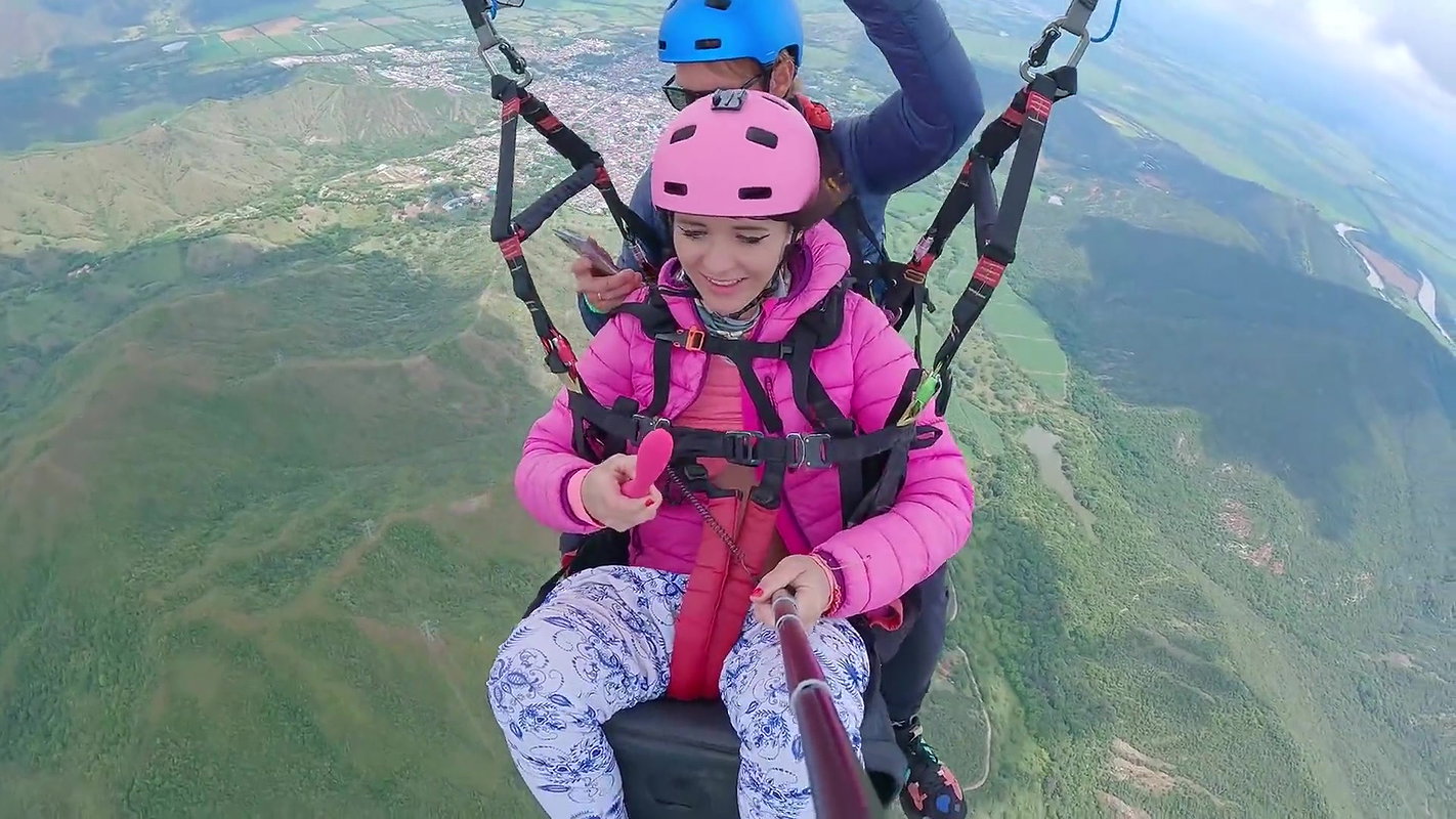 While PARAGLIDING
