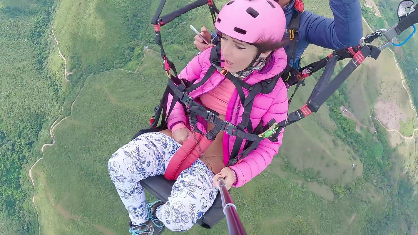 While PARAGLIDING