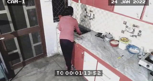 Owner and maid caught in cctv