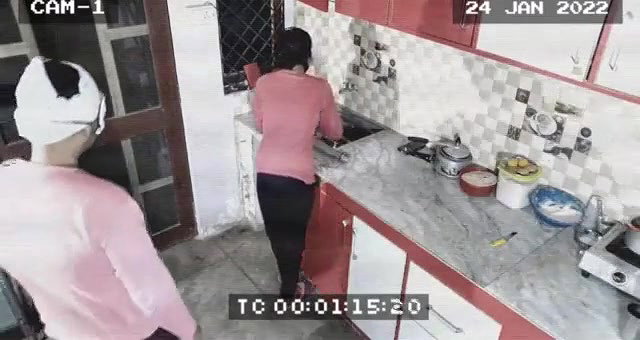 Owner and maid caught in cctv
