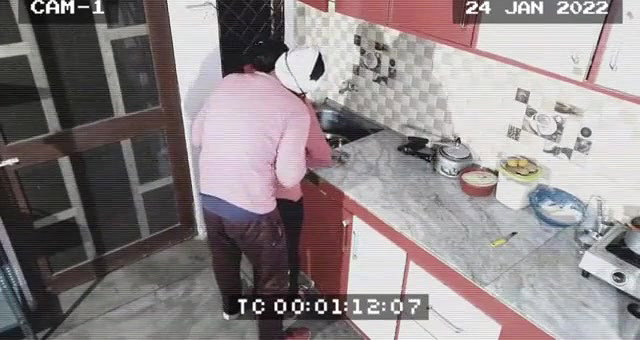 Owner and maid caught in cctv